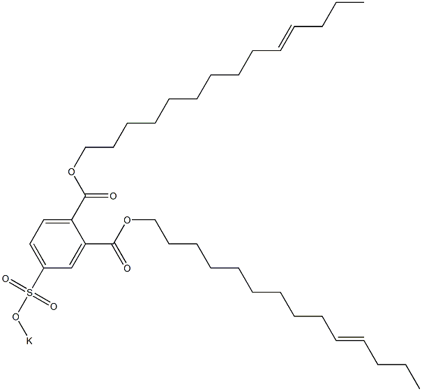 4-(Potassiosulfo)phthalic acid di(10-tetradecenyl) ester 结构式