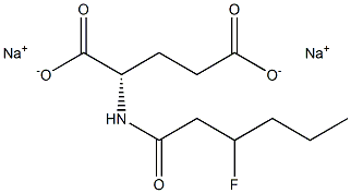 N-(3-Fluorohexanoyl)-L-glutamic acid disodium salt 结构式