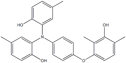 N,N-Bis(2-hydroxy-5-methylphenyl)-4-(3-hydroxy-2,4-dimethylphenoxy)benzenamine 结构式