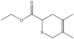 4,5-Dimethyl-3,6-dihydro-2H-thiopyran-2-carboxylic acid ethyl ester 结构式