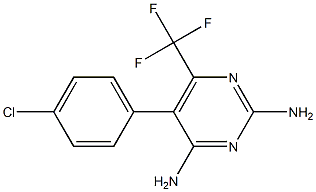 5-(4-Chlorophenyl)-6-(trifluoromethyl)pyrimidine-2,4-diamine 结构式