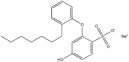 5-Hydroxy-2'-heptyl[oxybisbenzene]-2-sulfonic acid sodium salt 结构式