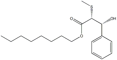 (2R,3R)-2-(Methylthio)-3-hydroxy-3-phenylpropanoic acid octyl ester 结构式