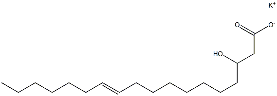 (E)-3-Hydroxy-11-octadecenoic acid potassium salt 结构式