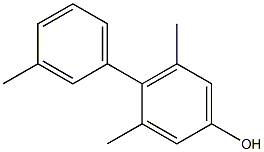 3,5-Dimethyl-4-(3-methylphenyl)phenol 结构式