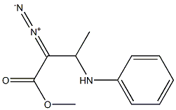 3-Anilino-2-diazobutyric acid methyl ester 结构式