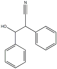 2,3-Diphenyl-3-hydroxypropiononitrile 结构式