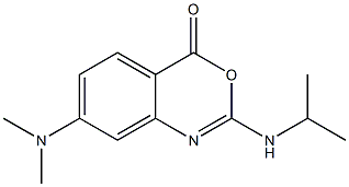 2-Isopropylamino-7-(dimethylamino)-4H-3,1-benzoxazin-4-one 结构式