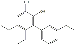 4,5-Diethyl-3-(3-ethylphenyl)benzene-1,2-diol 结构式