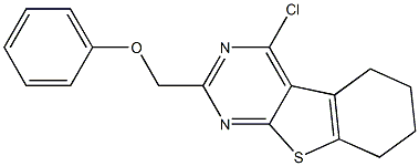 4-Chloro-5,6,7,8-tetrahydro-2-phenoxymethyl[1]benzothieno[2,3-d]pyrimidine 结构式