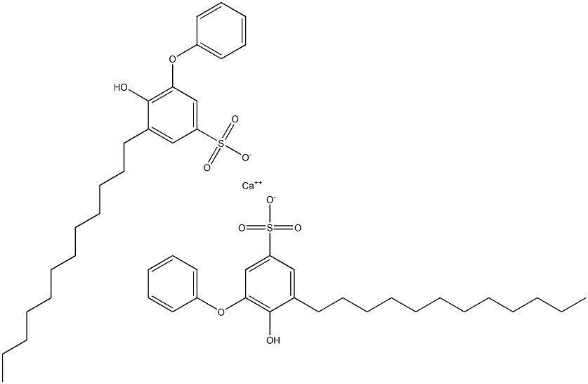 Bis(6-hydroxy-5-dodecyl[oxybisbenzene]-3-sulfonic acid)calcium salt 结构式