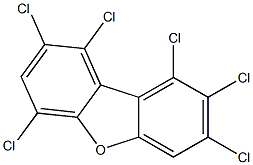 1,2,4,7,8,9-Hexachlorodibenzofuran 结构式