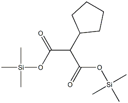 Cyclopentylmalonic acid bis(trimethylsilyl) ester 结构式