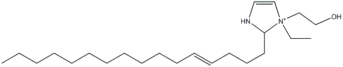 1-Ethyl-2-(4-hexadecenyl)-1-(2-hydroxyethyl)-4-imidazoline-1-ium 结构式