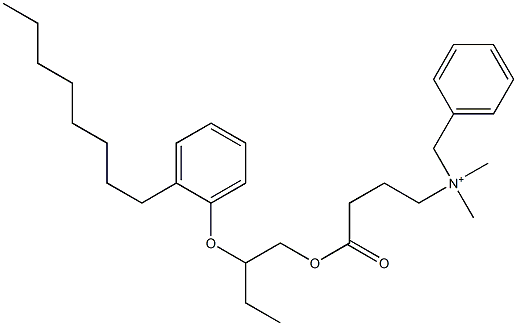 N,N-Dimethyl-N-benzyl-N-[3-[[2-(2-octylphenyloxy)butyl]oxycarbonyl]propyl]aminium 结构式