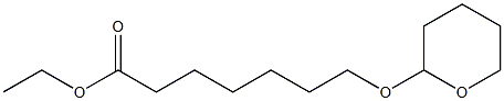 7-[(Tetrahydro-2H-pyran)-2-yloxy]heptanoic acid ethyl ester 结构式