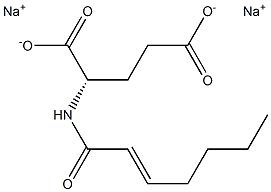 N-(2-Heptenoyl)glutamic acid disodium salt 结构式