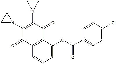 2,3-Bis(1-aziridinyl)-5-(4-chlorobenzoyloxy)-1,4-naphthoquinone 结构式