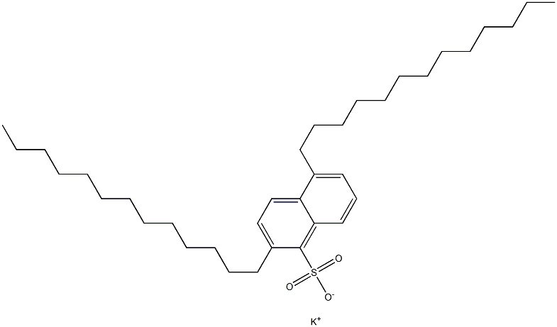 2,5-Ditridecyl-1-naphthalenesulfonic acid potassium salt 结构式