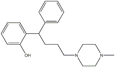 1-[4-(2-Hydroxyphenyl)-4-phenylbutyl]-4-methylpiperazine 结构式