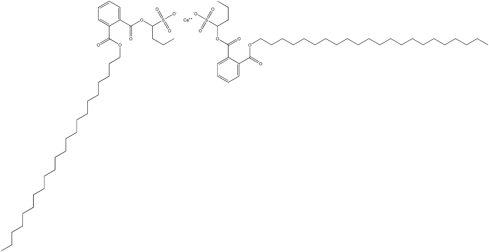 Bis[1-[(2-docosyloxycarbonylphenyl)carbonyloxy]butane-1-sulfonic acid]calcium salt 结构式