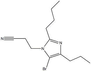 5-Bromo-2-butyl-1-(2-cyanoethyl)-4-propyl-1H-imidazole 结构式