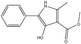 4-Hydroxy-2-methyl-5-phenyl-1H-pyrrole-3-carboxylic acid methyl ester 结构式