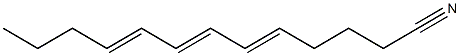 5,7,9-Tridecatrienenitrile 结构式