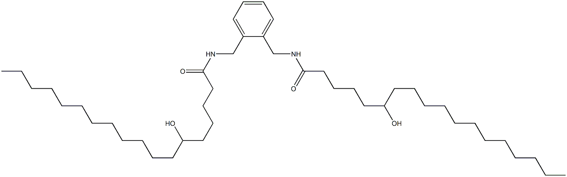 N,N'-(1,2-Phenylenebismethylene)bis(6-hydroxystearamide) 结构式