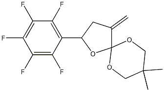 2-(Pentafluorophenyl)-4-methylene-8,8-dimethyl-1,6,10-trioxaspiro[4.5]decane 结构式