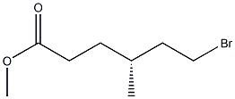 [R,(-)]-6-Bromo-4-methylhexanoic acid methyl ester 结构式