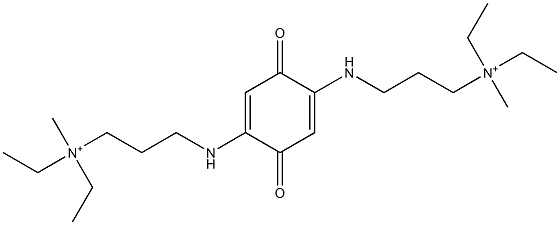 3,3'-[(p-Benzoquinone-2,5-diyl)bis(imino)]bis(N,N-diethyl-N-methyl-1-propanaminium) 结构式