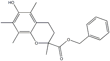3,4-Dihydro-2,5,7,8-tetramethyl-6-hydroxy-2H-1-benzopyran-2-carboxylic acid benzyl ester 结构式