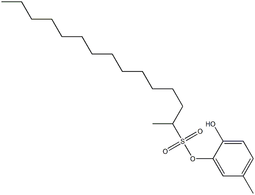 2-Pentadecanesulfonic acid 2-hydroxy-5-methylphenyl ester 结构式