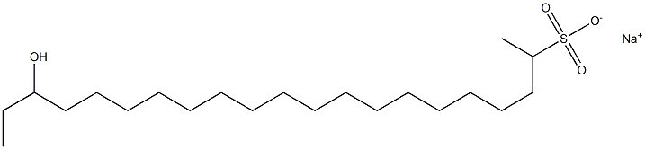 19-Hydroxyhenicosane-2-sulfonic acid sodium salt 结构式