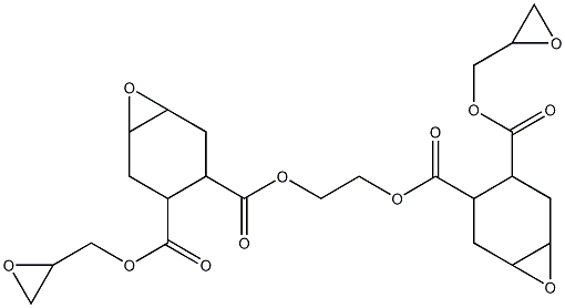 Bis[2-(glycidyloxycarbonyl)-4,5-epoxy-1-cyclohexanecarboxylic acid]ethylene ester 结构式