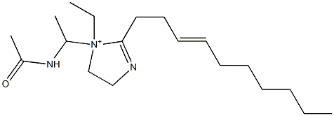 1-[1-(Acetylamino)ethyl]-2-(3-decenyl)-1-ethyl-2-imidazoline-1-ium 结构式