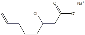 3-Chloro-7-octenoic acid sodium salt 结构式