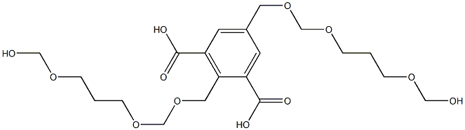 2,5-Bis(9-hydroxy-2,4,8-trioxanonan-1-yl)isophthalic acid 结构式