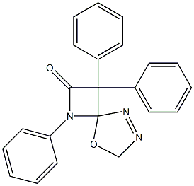 1,3,3-Triphenyl-1,5,6-triaza-8-oxaspiro[3.4]oct-5-en-2-one 结构式