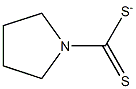 Pyrrolidine-1-dithiocarboxylic acid anion 结构式