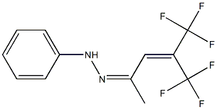 5,5,5-Trifluoro-4-(trifluoromethyl)-3-penten-2-one phenyl hydrazone 结构式