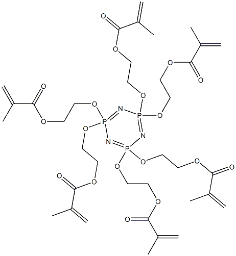 2,2,4,4,6,6-Hexakis[2-(methacryloyloxy)ethoxy]-1,3,5,2,4,6-triazatriphosphorine 结构式