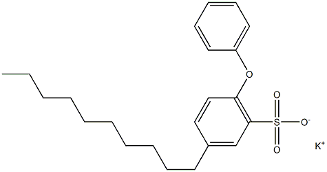 3-Decyl-6-phenoxybenzenesulfonic acid potassium salt 结构式