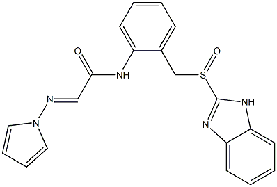 2-[[2-[(Pyrrolizinoacetyl)amino]benzyl]sulfinyl]-1H-benzimidazole 结构式