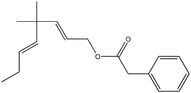 Phenylacetic acid 4,4-dimethyl-2,5-octadienyl ester 结构式