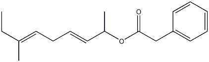 Phenylacetic acid 1,6-dimethyl-2,5-octadienyl ester 结构式