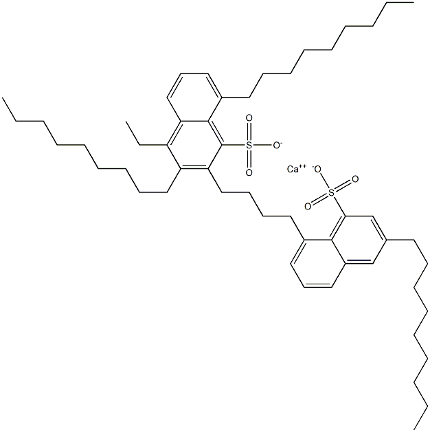Bis(3,8-dinonyl-1-naphthalenesulfonic acid)calcium salt 结构式