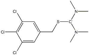 Bis(dimethylamino)[(3,4,5-trichlorophenylmethyl)thio]methylium 结构式
