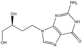 2-Amino-9-[(3S)-3,4-dihydroxybutyl]-1,9-dihydro-6H-purin-6-one 结构式